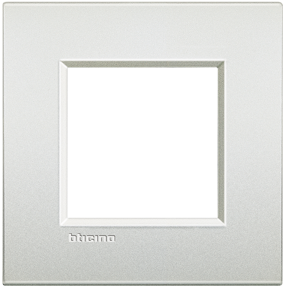 Рамка 2 модула метална Pearl white AIR LL Bticino