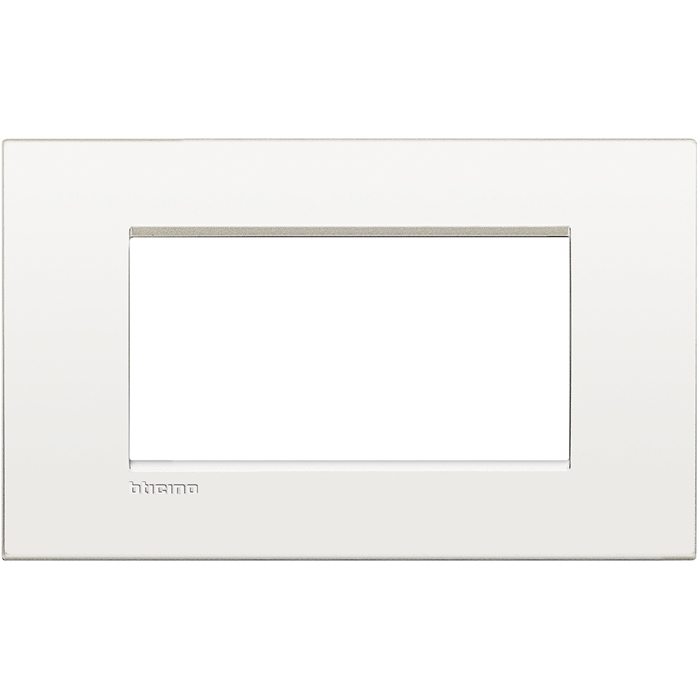 Рамка 4 модула метална Pure white AIR LL Bticino