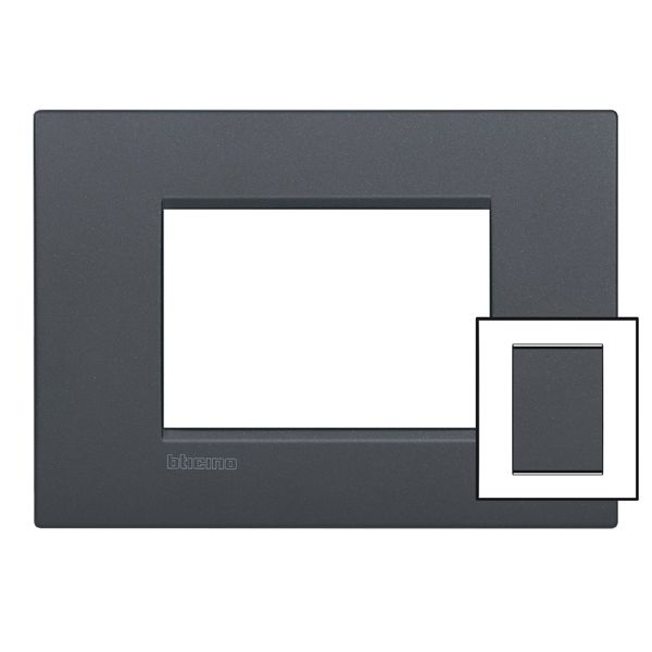 Рамка 3+3 модула метална Anthracite AIR LL Bticino