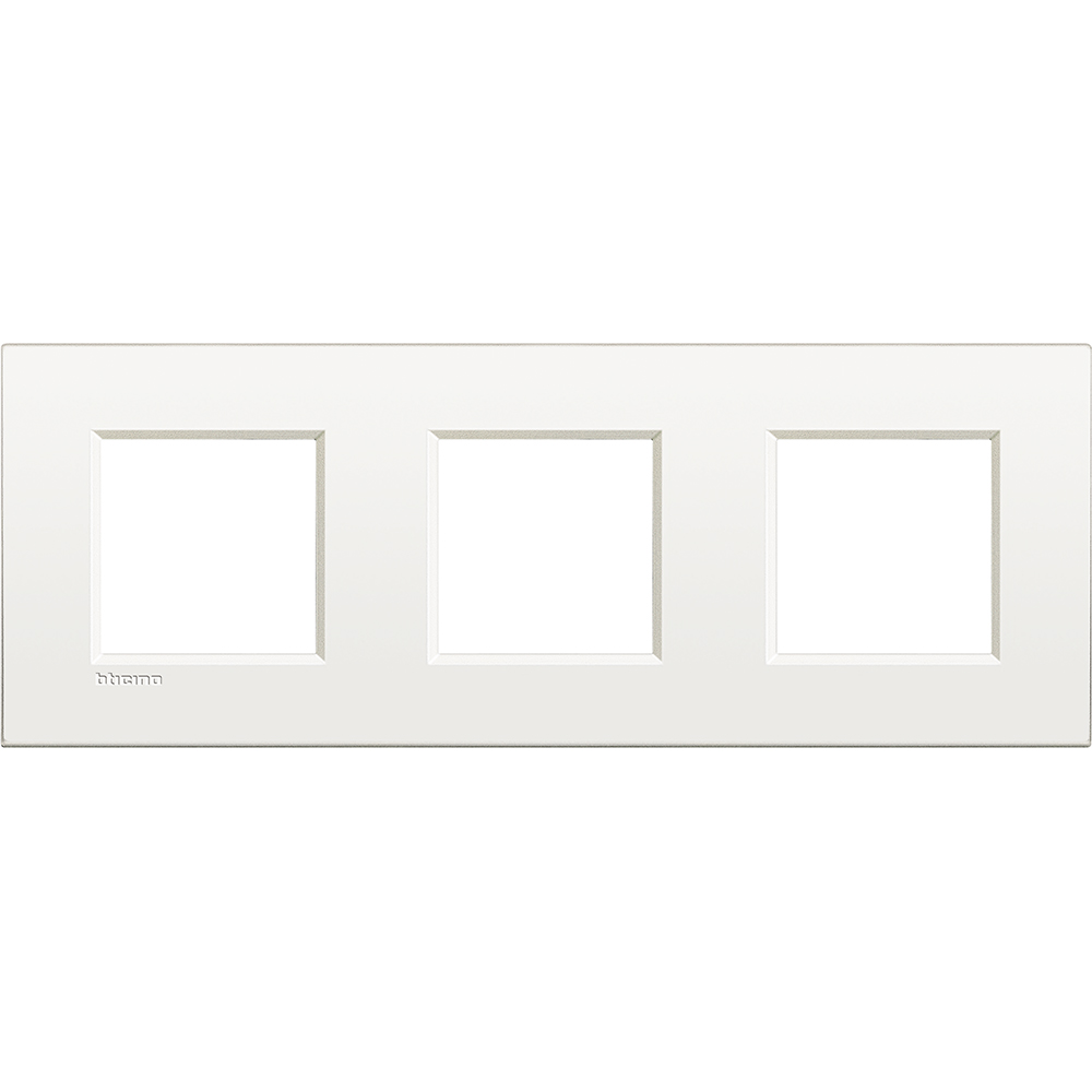Рамка 2+2+2 модула метална Pure white AIR LL Bticino
