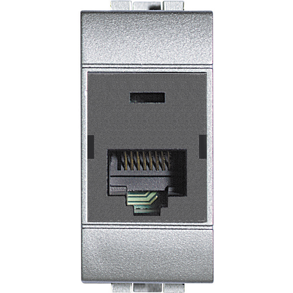 Розетка RJ45 cat.6 UTP 1 модул цвят Алуминий LL Bticino
