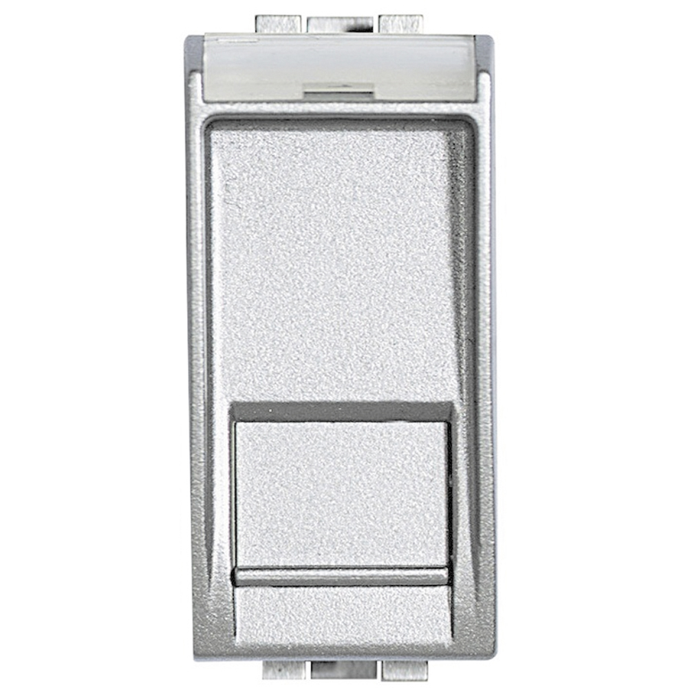 Розетка RJ45 cat.6 STP конектор toolless IDC 1 модул цвят Алуминий LL Bticino