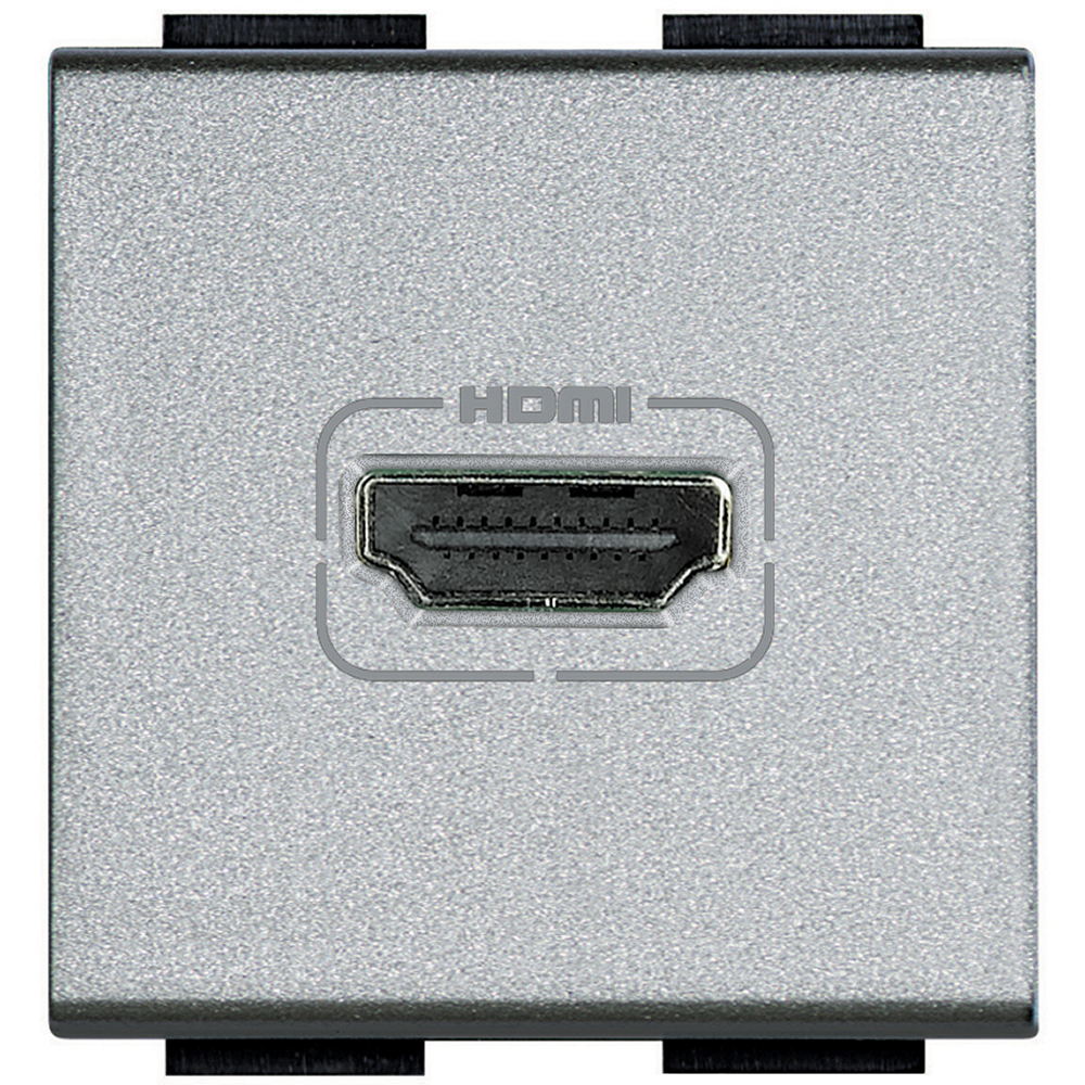 Розетка HDMI с кабел 15см 2 модула цвят Алуминий LL Bticino