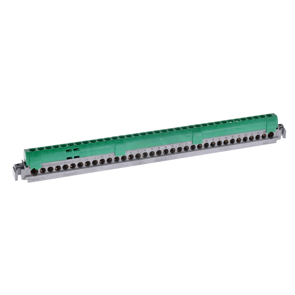 Клема изолирана ЗЕЛЕНА 2х25mm2 + 33х16mm2 90A Legrand