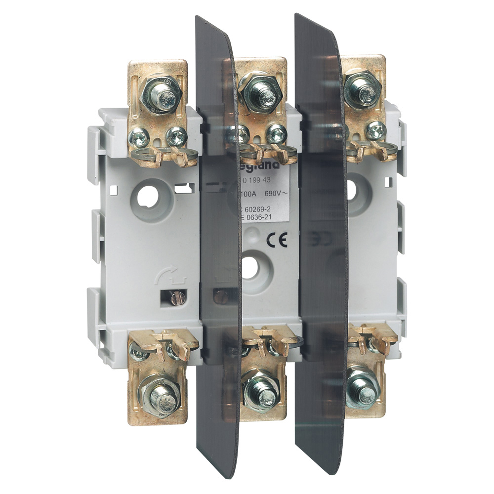 Основа за ножови стопяеми предпазители 3P 100А NH000/00 Legrand