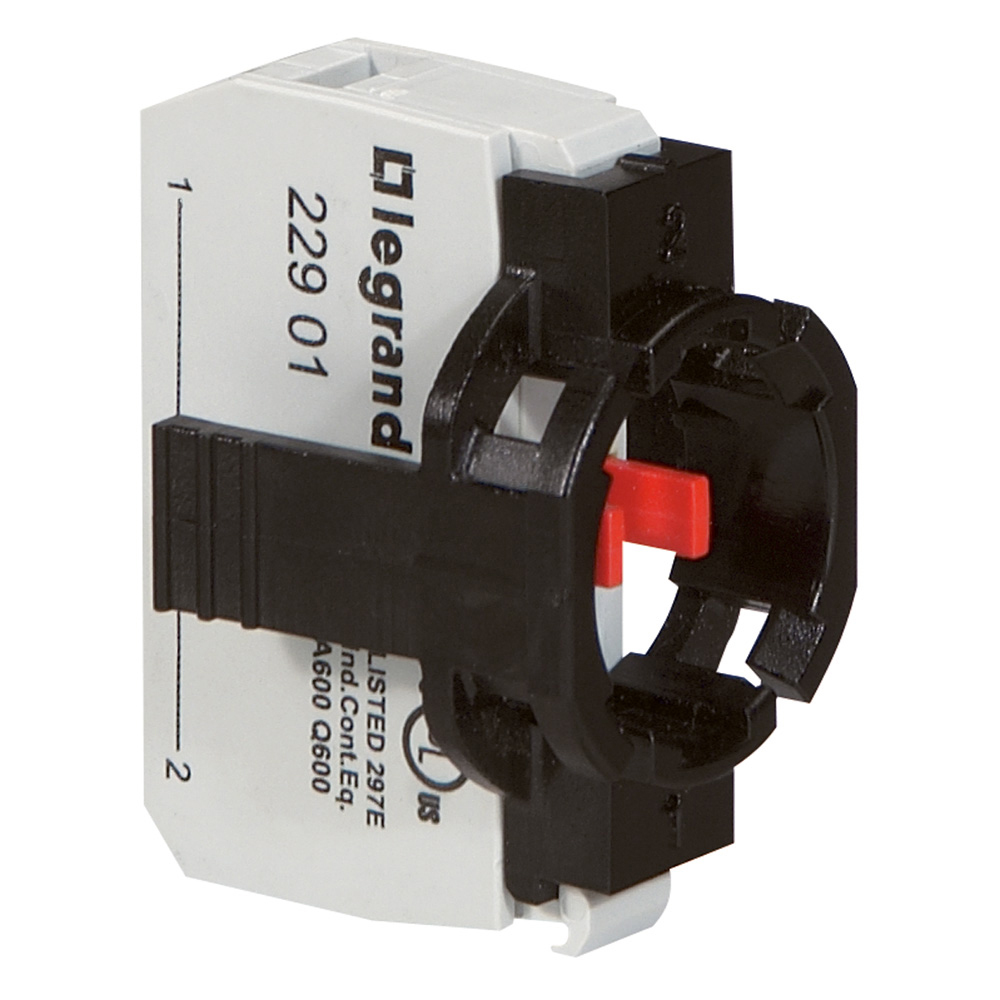 Основа 1х с контактен блок 1NC Ø22mm Osmoz Legrand