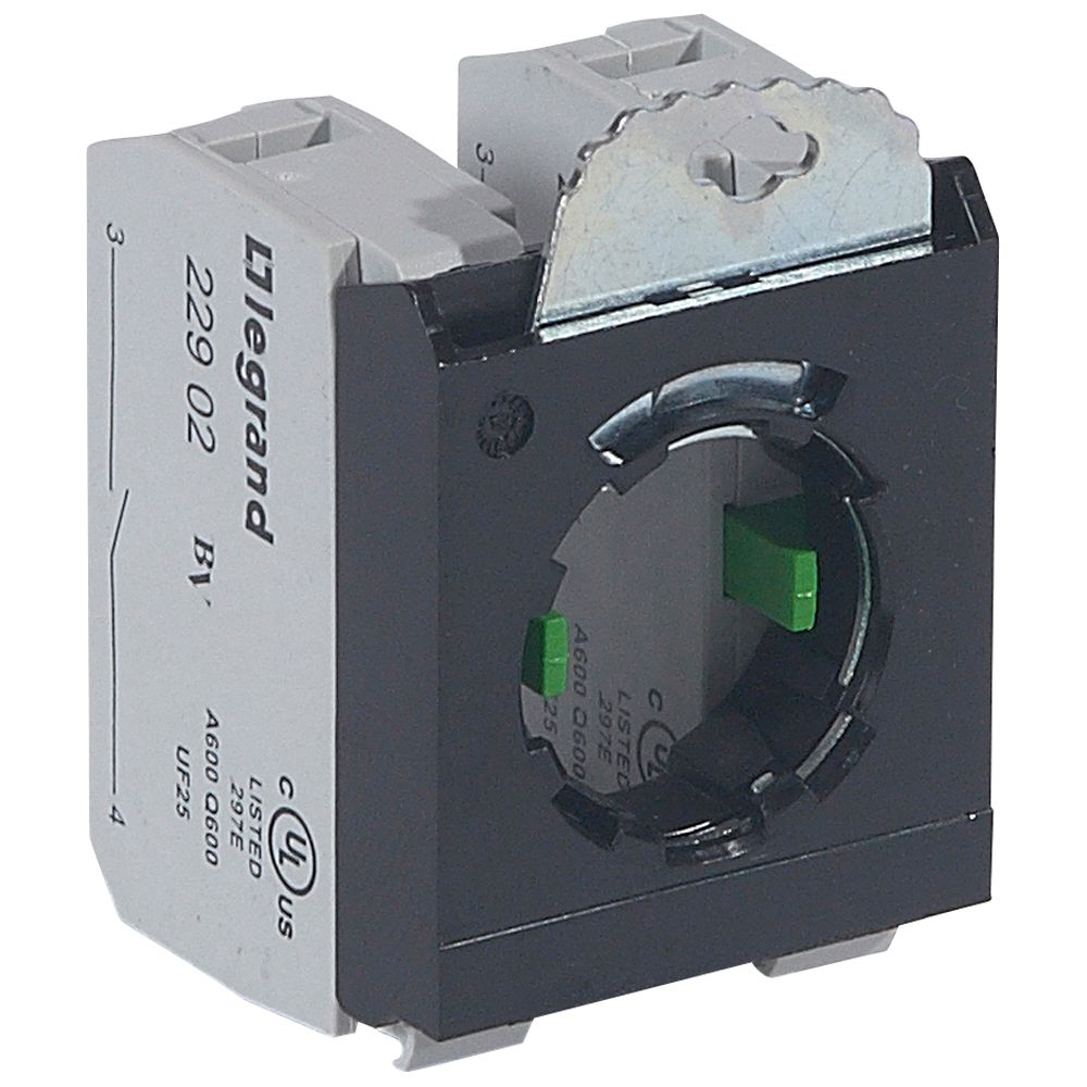 Основа 3х с контактен блок 2NO Ø22mm Osmoz Legrand