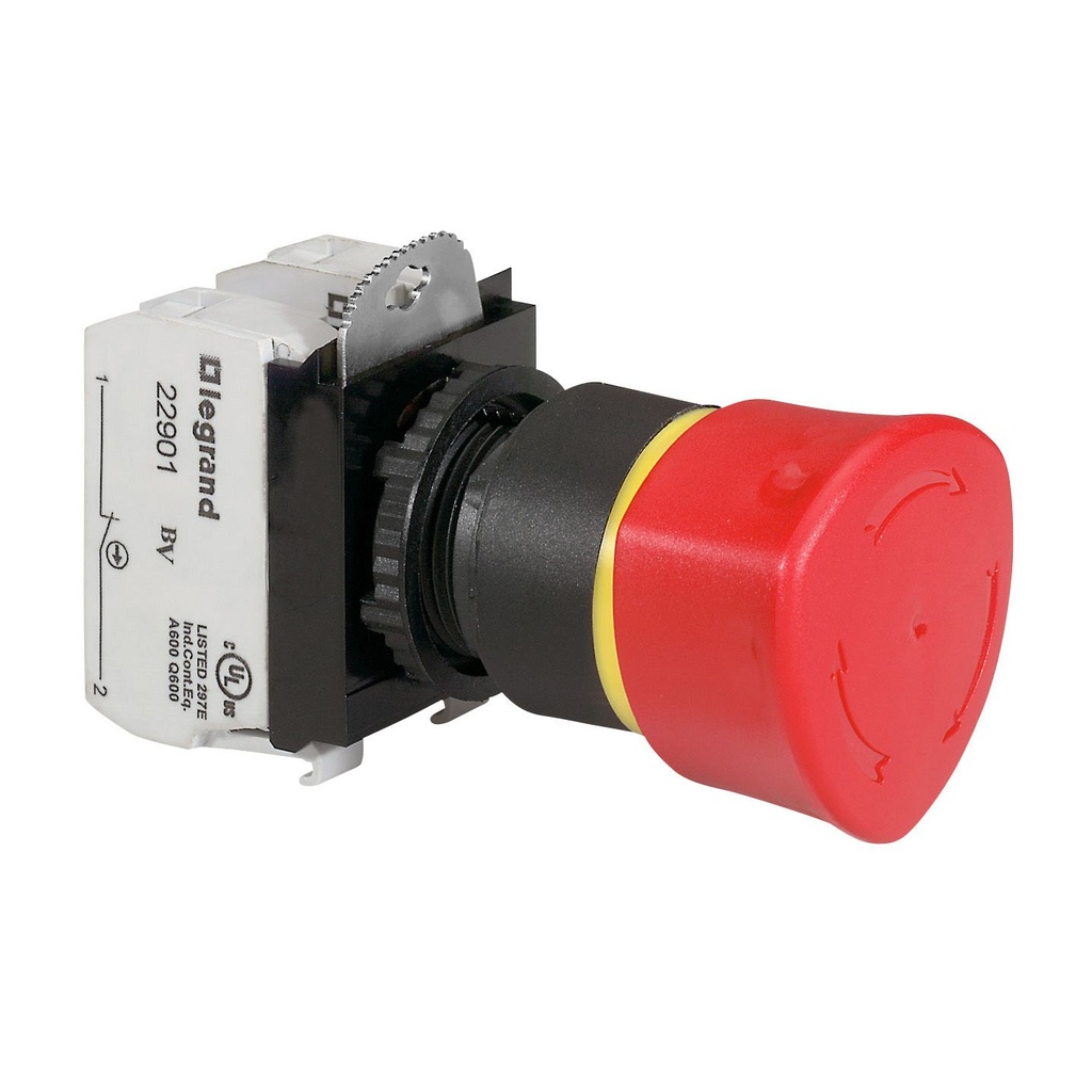 Авариен стоп червен Ф40мм 1NO-1NC Ø22mm Legrand