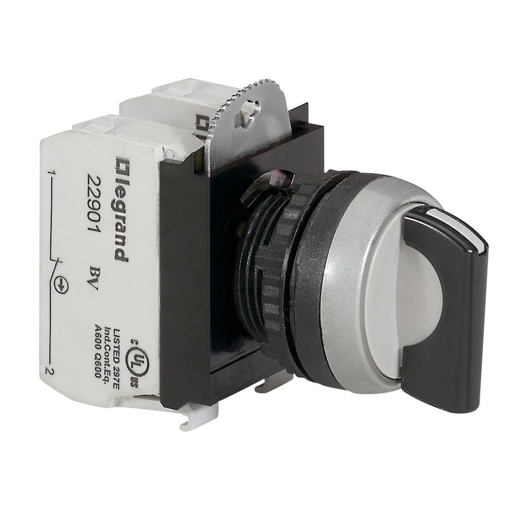 Превключвател черен 1-0-2 2NO Ø22mm Legrand