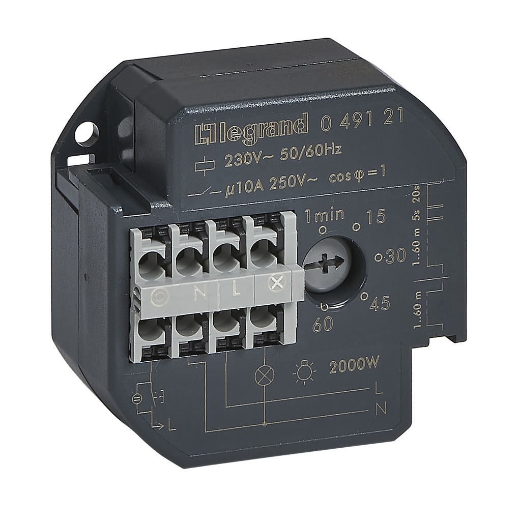Импулсно реле с таймер за конзола CX3 10A 230V 1P 2300W LED 1000W БЕЗШУМНО Legrand