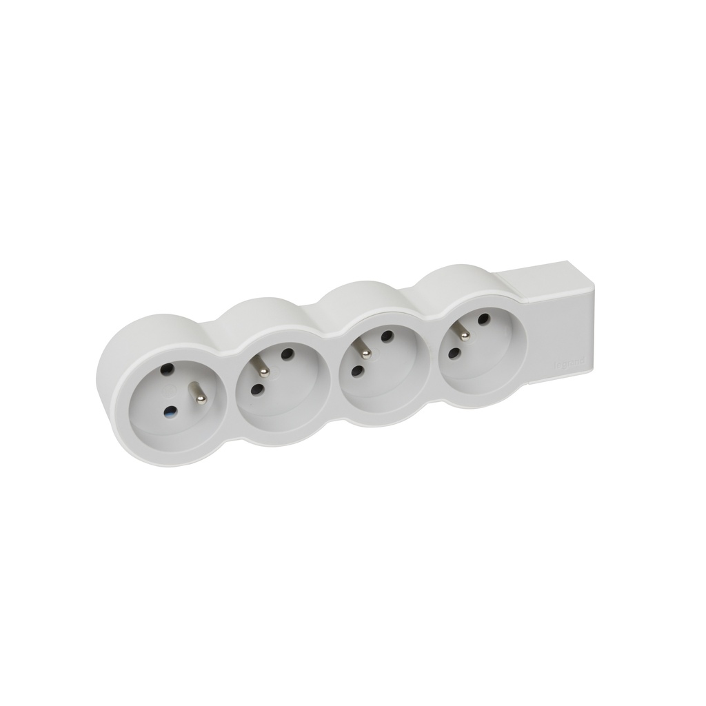 Разклонител БЯЛ 4x френски стандарт без кабел Standard NEW Legrand
