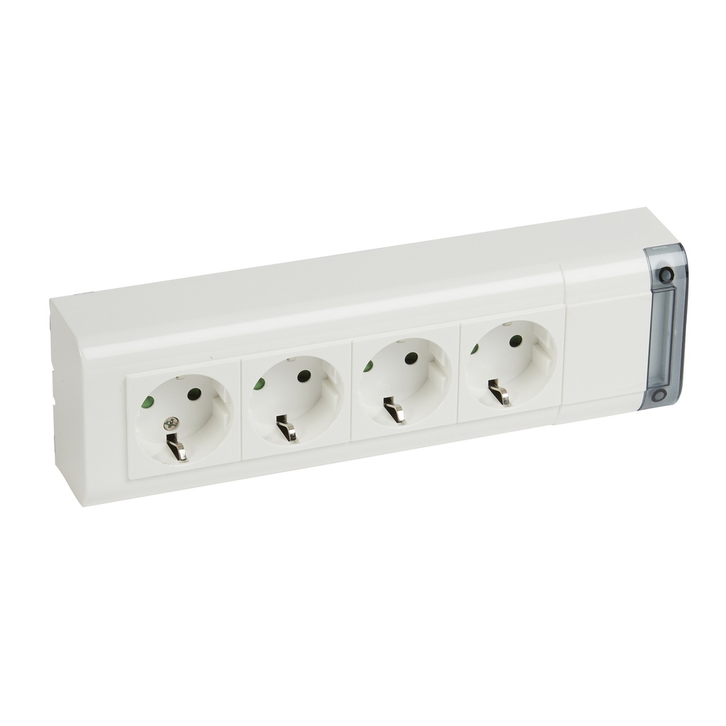 Контакт 4х шуко 16A открит монтаж Legrand