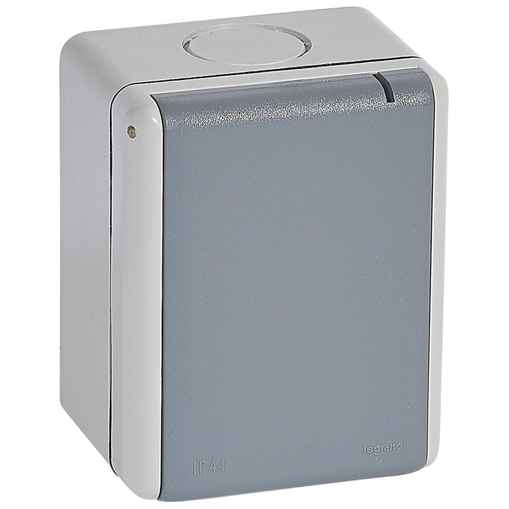 Контакт френски стандарт открит монтаж 3P+E 32A IP44 цвят Сив Plexo Legrand