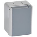 Контакт френски стандарт открит монтаж 3P+E 32A IP44 цвят Сив Plexo Legrand