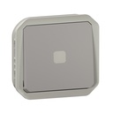 Бутон с времезадръжка и подсветка механизъм цвят Сив IP55 Plexo New Legrand