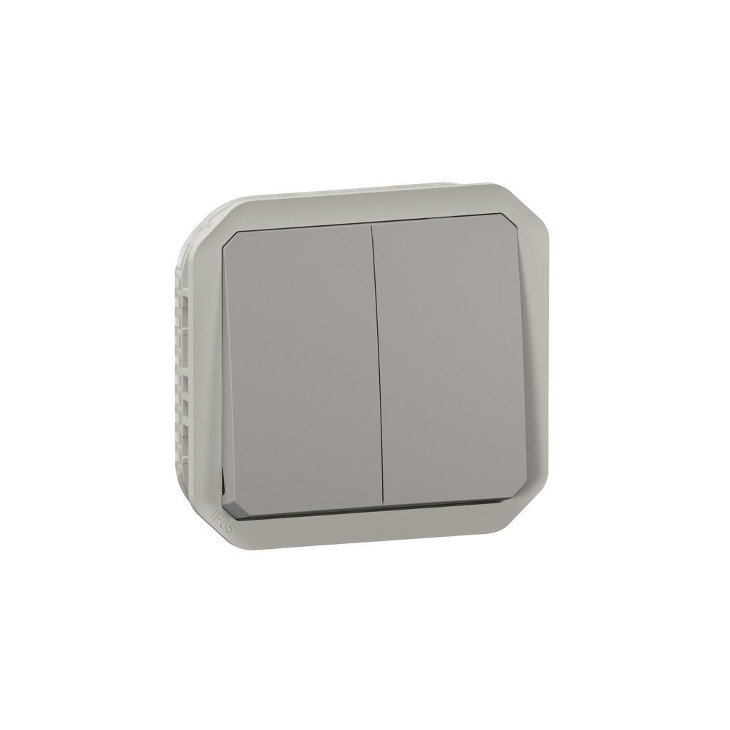 Сериен ключ/бутон механизъм цвят Сив IP55 Plexo New Legrand