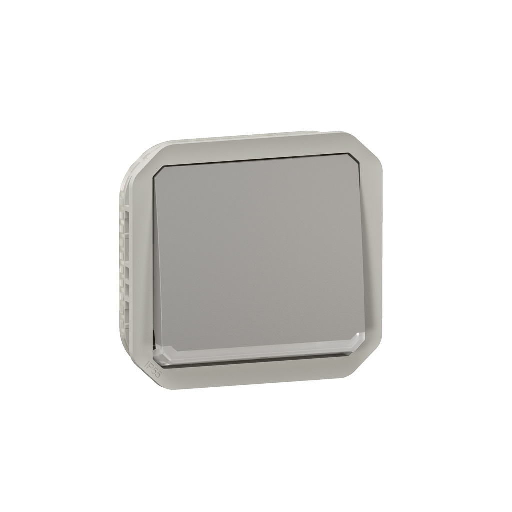 Двуполюсен ключ за индикатор/подсветка механизъм цвят Сив IP55 Plexo New Legrand