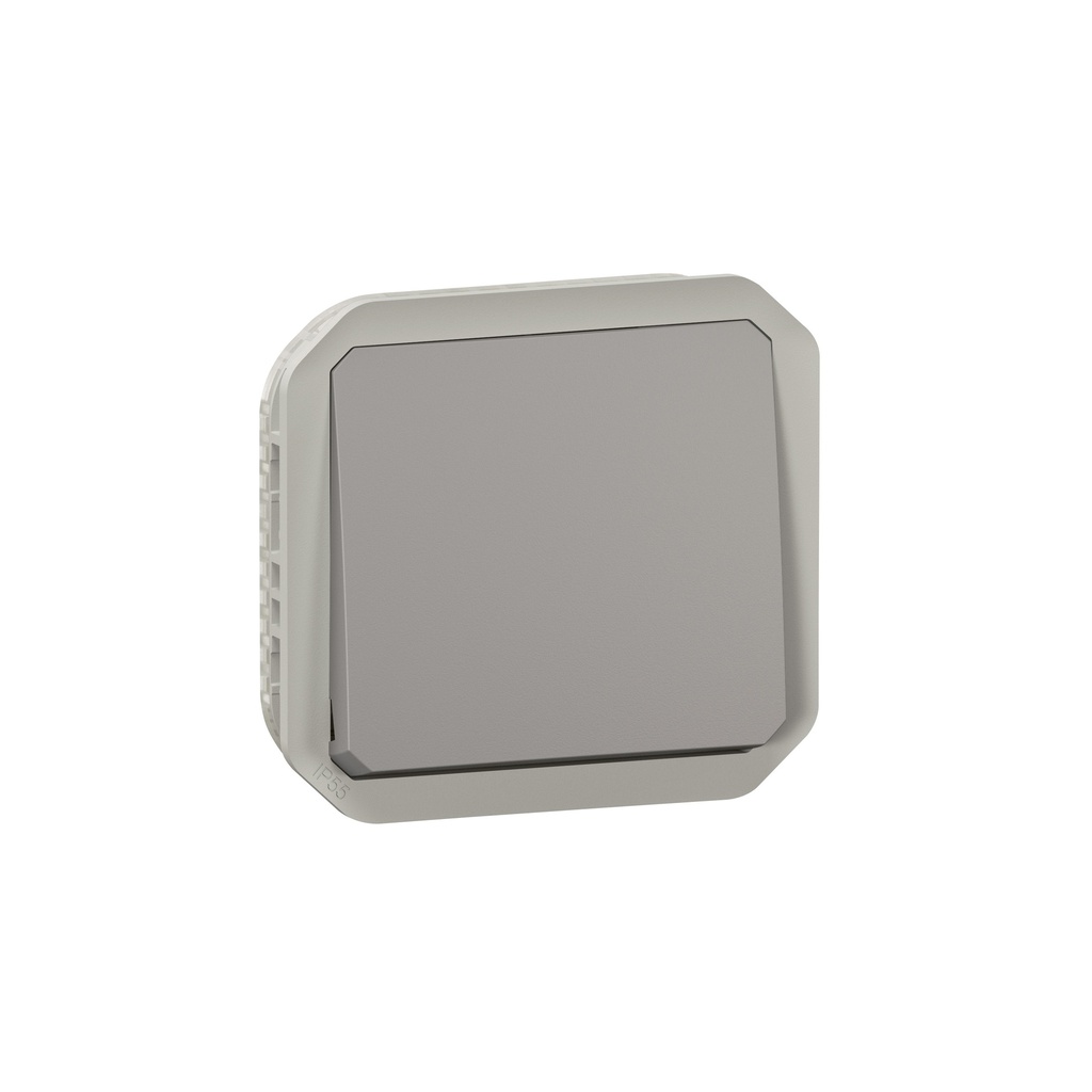 Бутон NO/NC с подсветка механизъм цвят Сив IP55 Plexo New Legrand