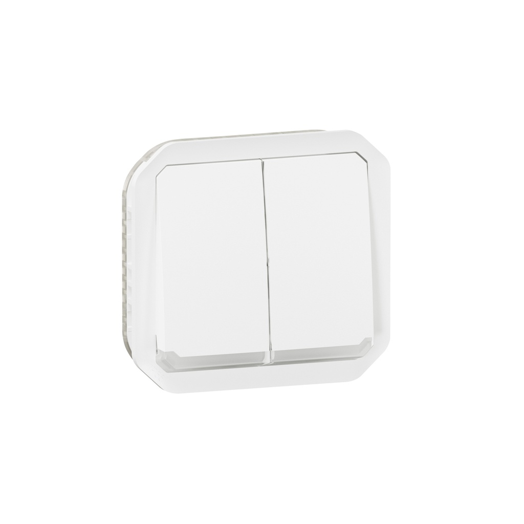 Сериен ключ/бутон с подсветка механизъм цвят Бял IP55 Plexo New Legrand