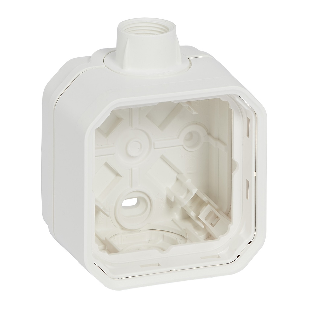 Кутия с 1х щуцер M20 за открит монтаж цвят Бял IP55 Plexo New Legrand