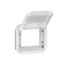 Адаптер за Mosaic 45x45мм с прозрачен капак механизъм цвят Бял IP55 Plexo New Legrand