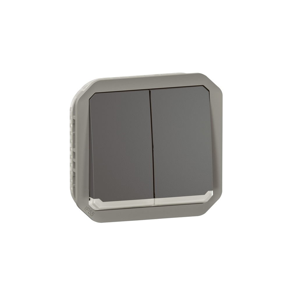Сериен ключ/бутон с подсветка механизъм цвят Антрацит IP55 Plexo New Legrand
