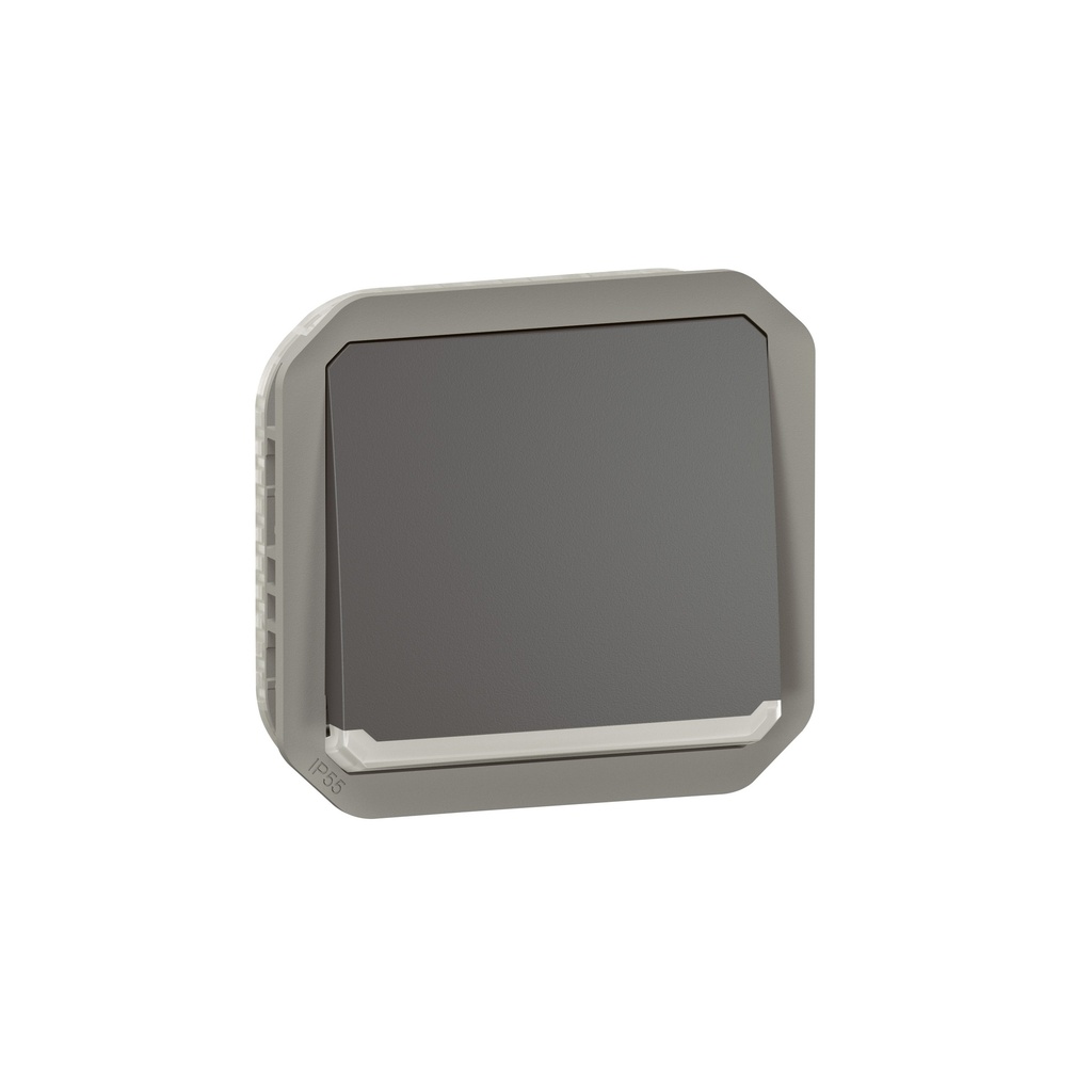 Бутон NO/NC с подсветка механизъм цвят Антрацит IP55 Plexo New Legrand