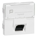 Розетка RJ45 STP cat.6A 2 модула 45° излаз цвят бял Mosaic Legrand