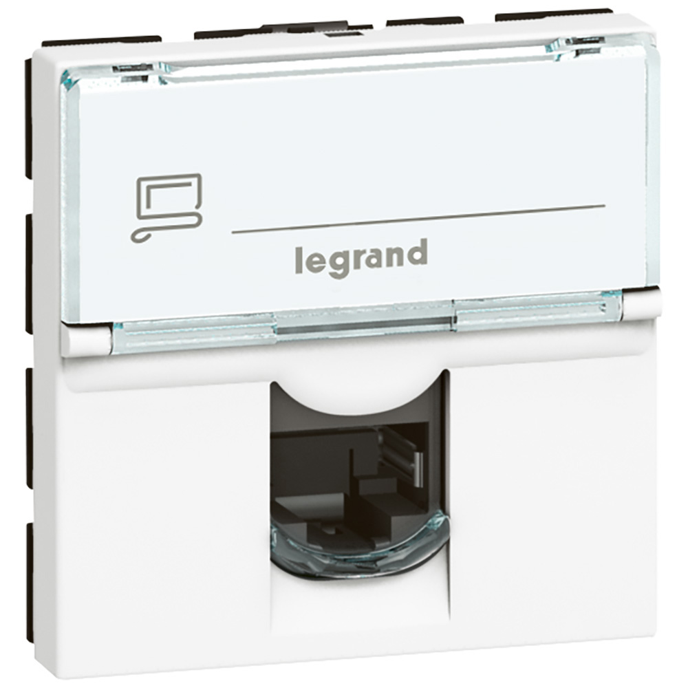 Розетка RJ45 cat.6A UTP 2 модула цвят бял Mosaic Legrand