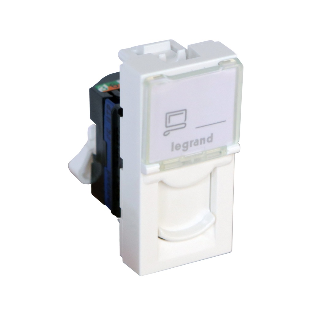 Розетка RJ45 UTP cat.6 антибактериална 1 модул Mosaic Legrand