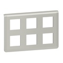 Лицева рамка 2x3x2 модула цвят алуминий Mosaic NEW Legrand