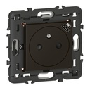 Контакт ФРЕНСКИ стандарт плосък + USB тип C 1.5A 7.5W 2 модула цвят черен Mosaic Legrand