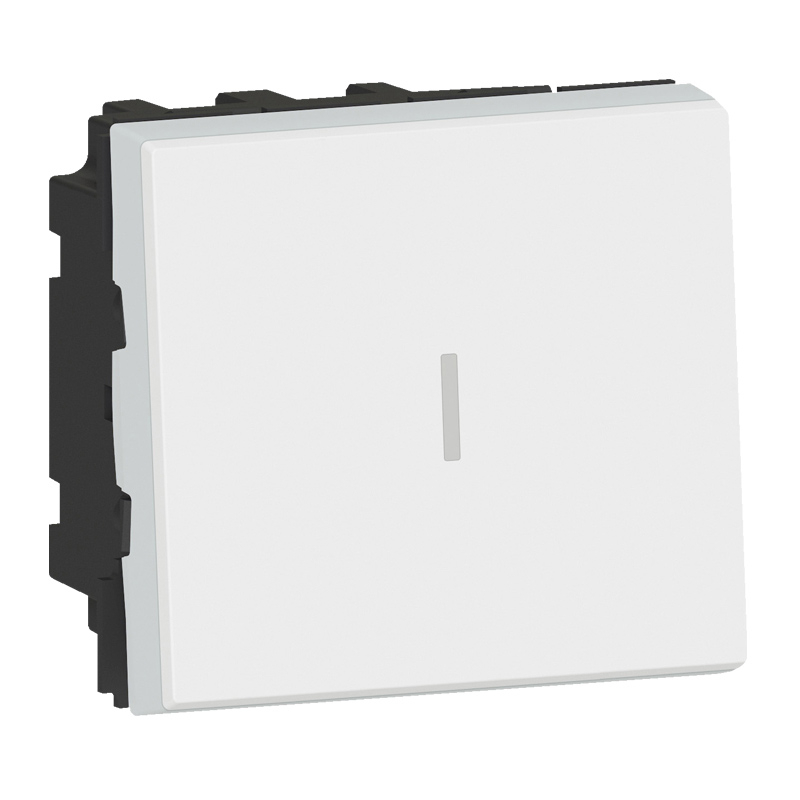 Кръстат ключ 2 модула цвят бял Easy-Led Mosaic NEW Legrand