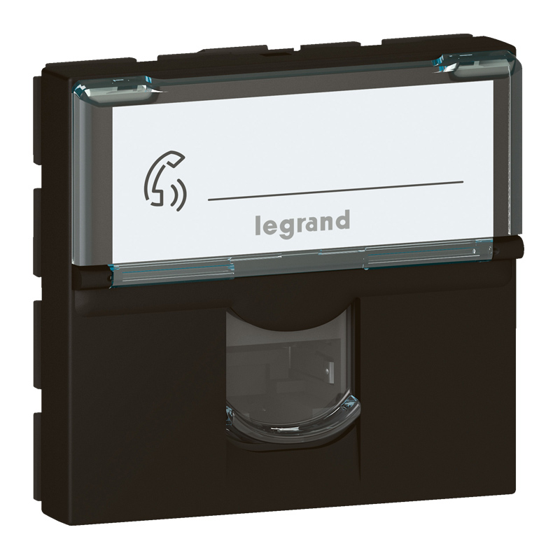 Розетка RJ45 cat.6A STP 2 модула цвят Черен Mosaic Legrand