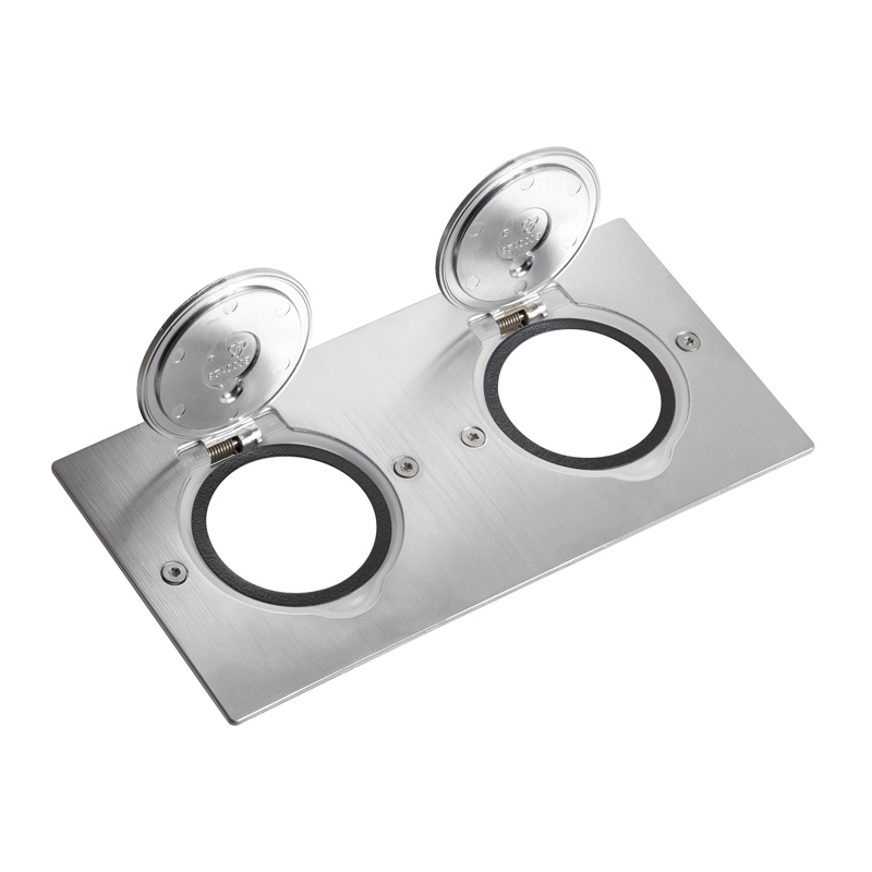 Метална основа Inox двойна квадратна IP44/IK08 Legrand