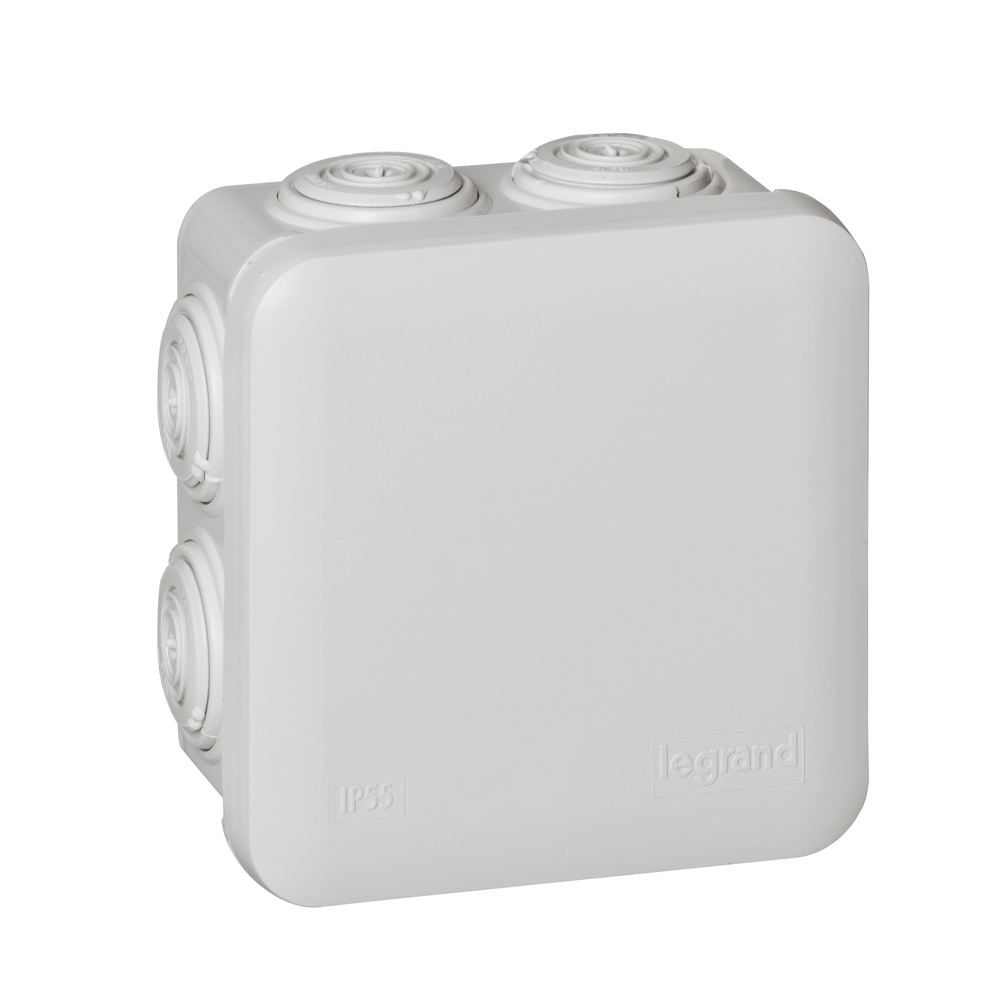 Разклонителна кутия открит монтаж 80x80x45мм IP55 цвят Сив Plexo Legrand