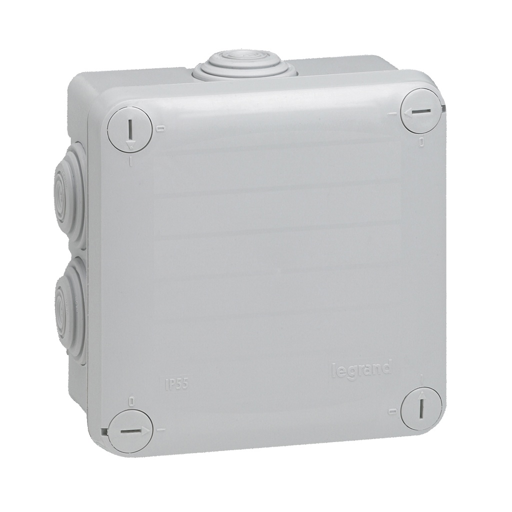 Разклонителна кутия открит монтаж 105x105x55мм IP55 цвят Сив Plexo Legrand