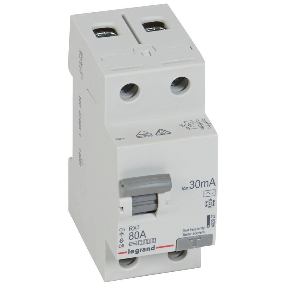 ДТЗ 2P 80А 30mА серия RX3 ID тип AC Legrand