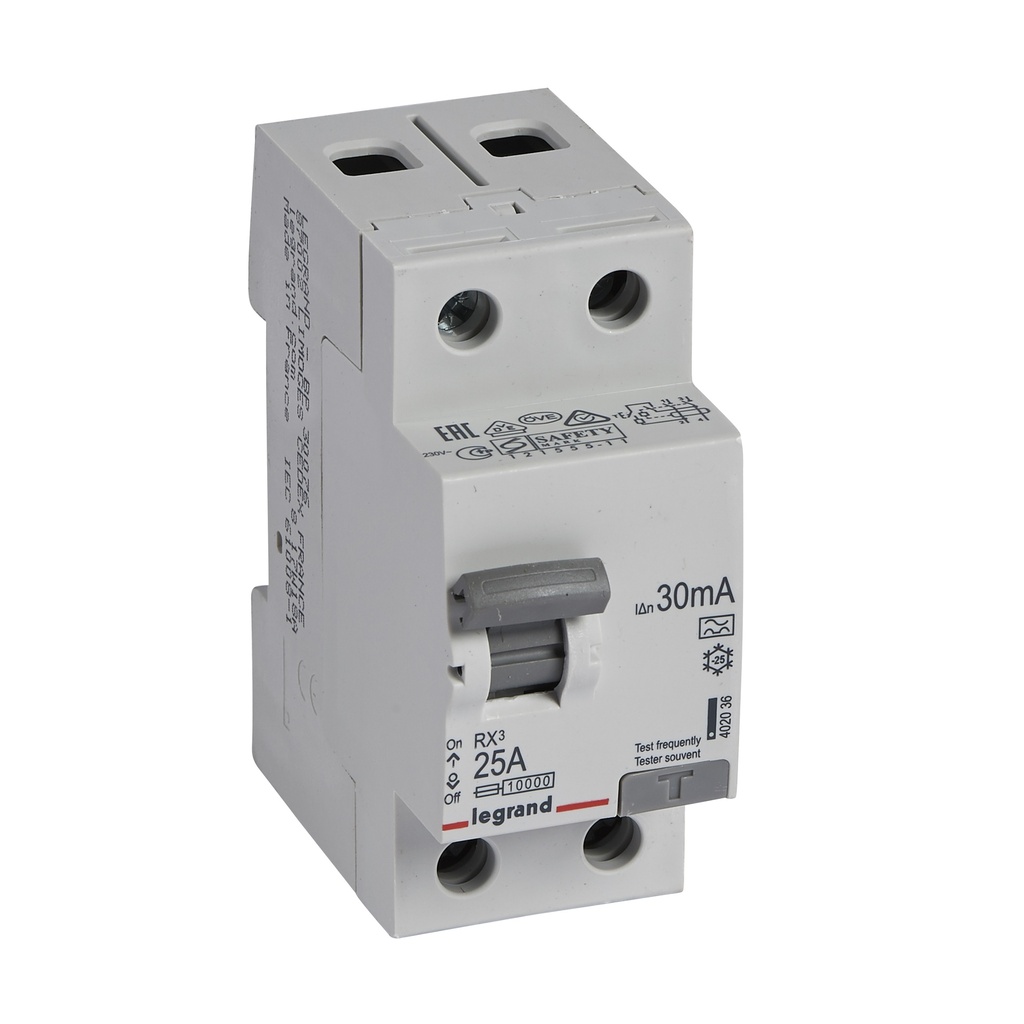 ДТЗ 2P 25А 30mА серия RX3 ID тип A Legrand