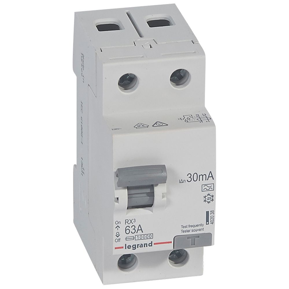ДТЗ 2P 63A 30mА серия RX3 ID тип A Legrand