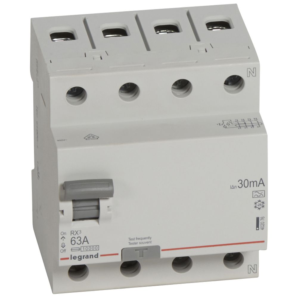 ДТЗ 4P 63А 30mА серия RX3 ID тип A Legrand