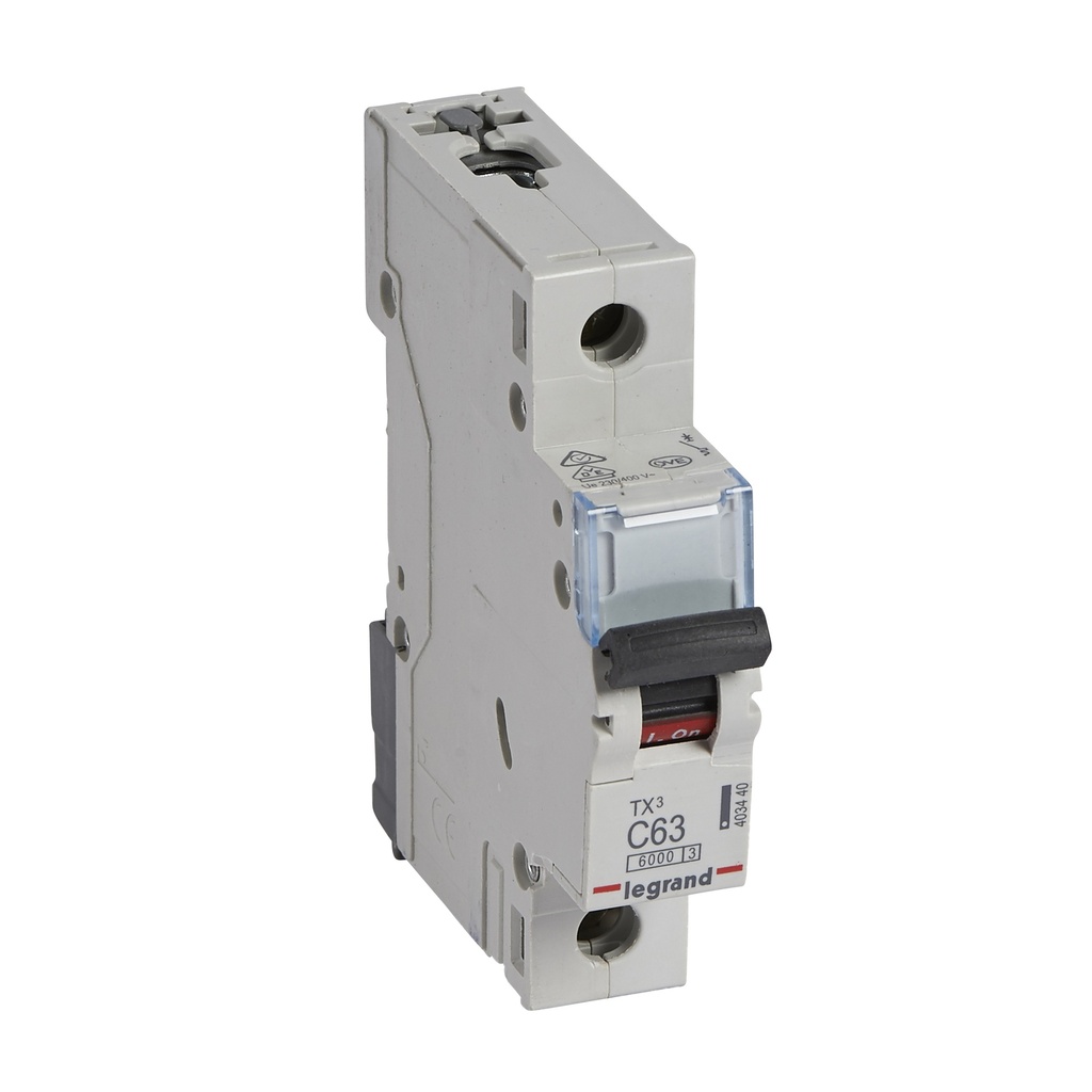 Автоматичен прекъсвач TX3 1P 63A крива С 6kA Legrand
