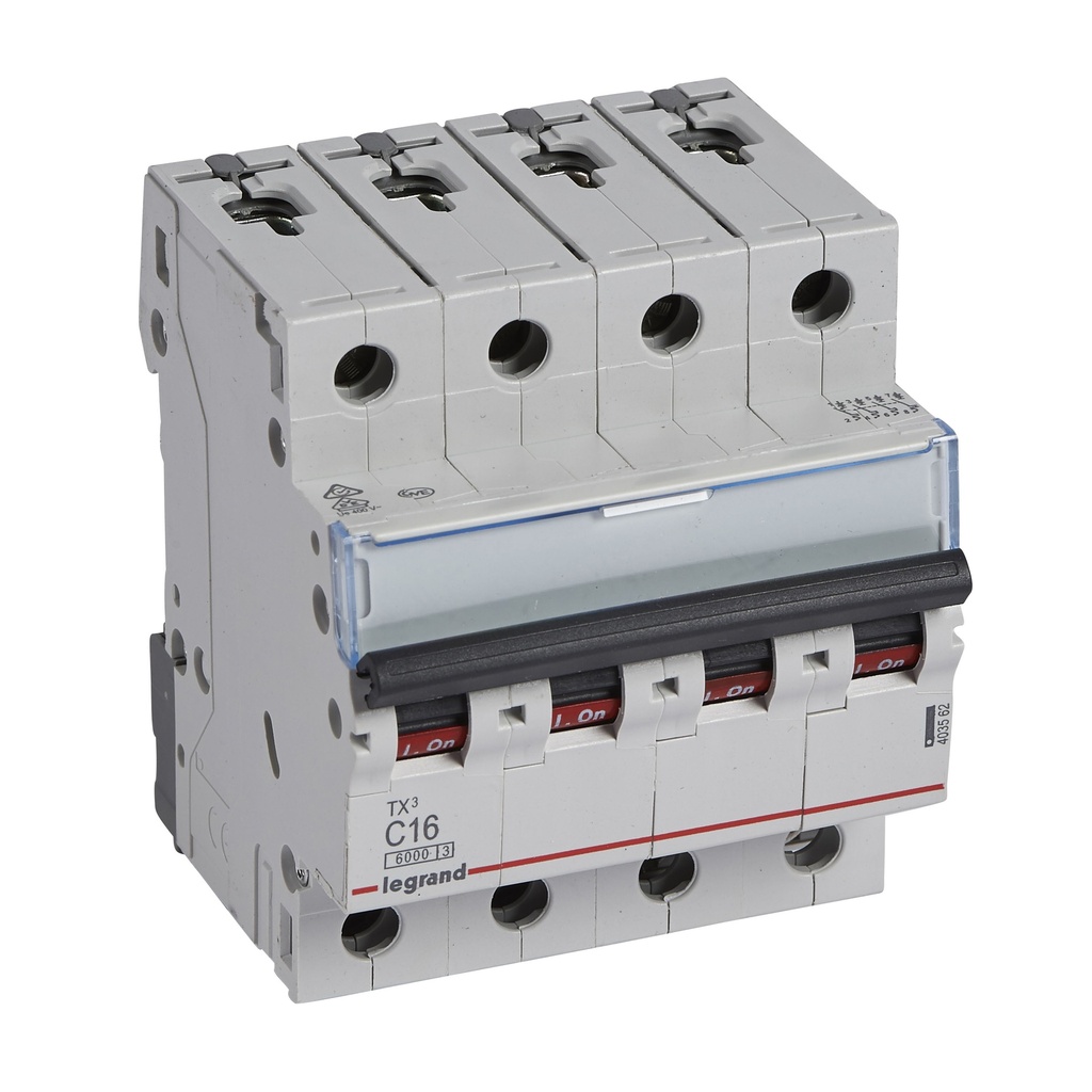 Автоматичен прекъсвач TX3 4P 16A крива С 6kA Legrand