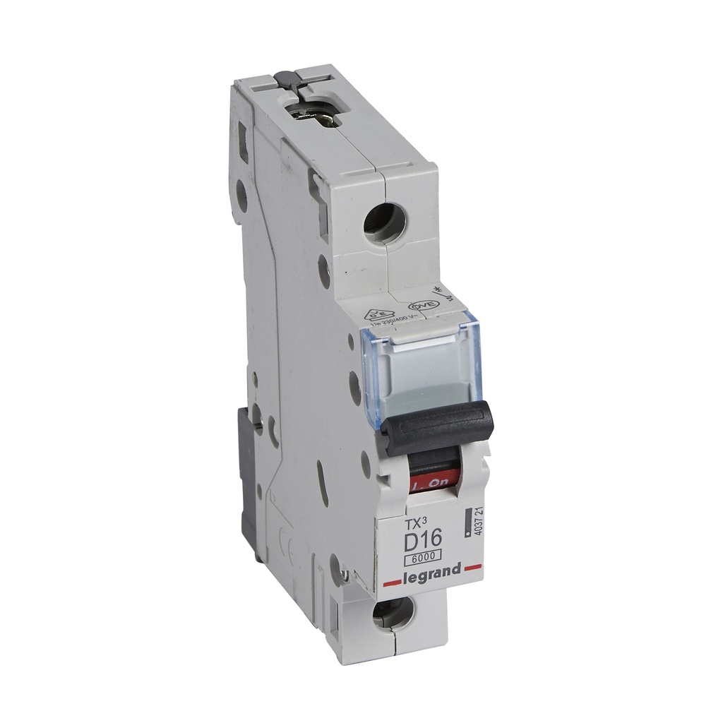 Автоматичен прекъсвач TX3 1P 16A крива D 6kA Legrand