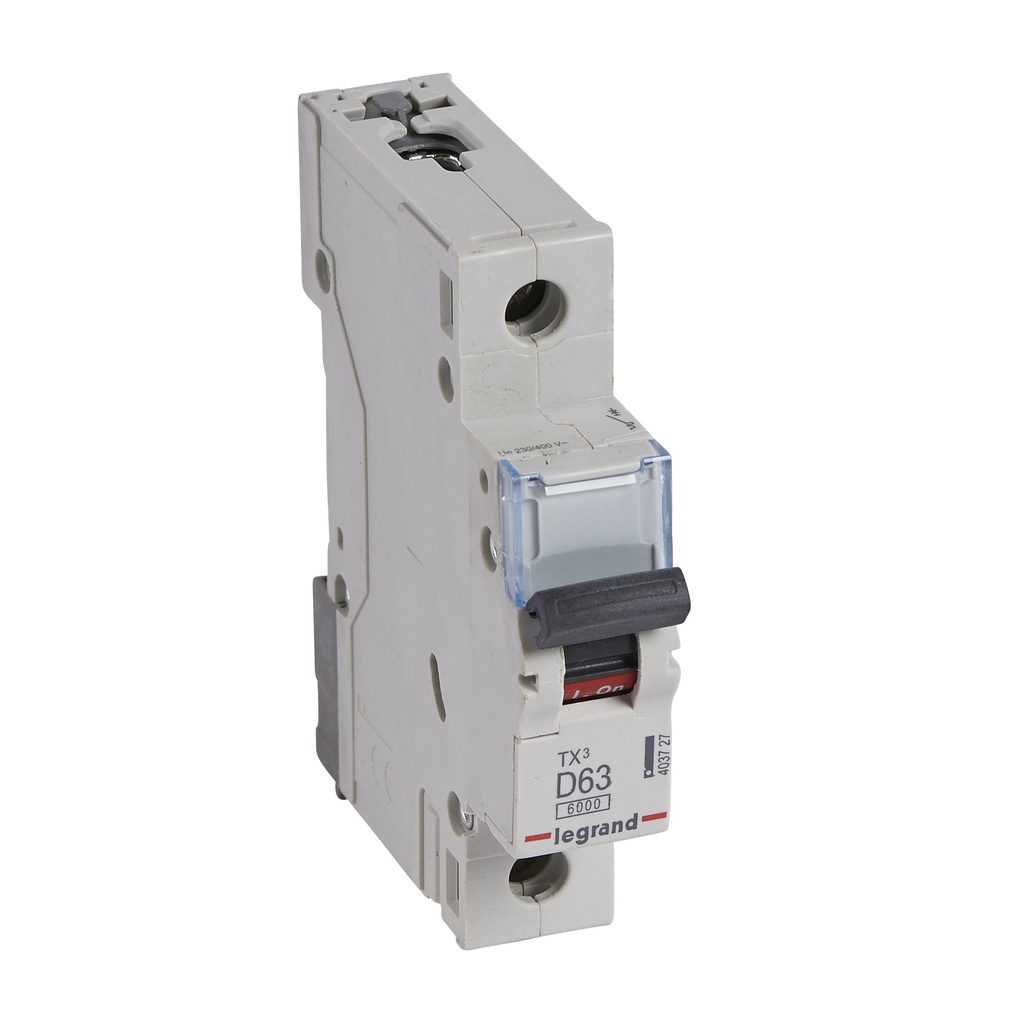 Автоматичен прекъсвач TX3 1P 63A крива D 6kA Legrand