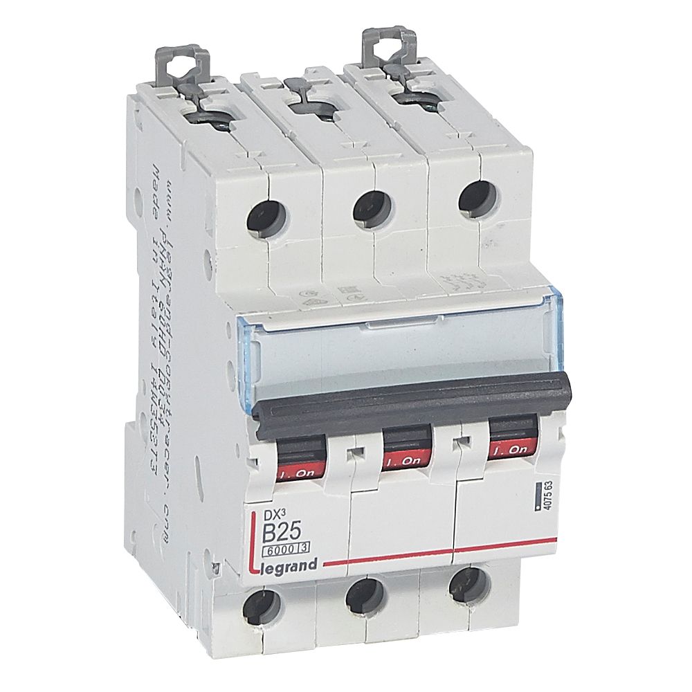 Автоматичен прекъсвач DX3 3P 25A крива B 6kA Legrand