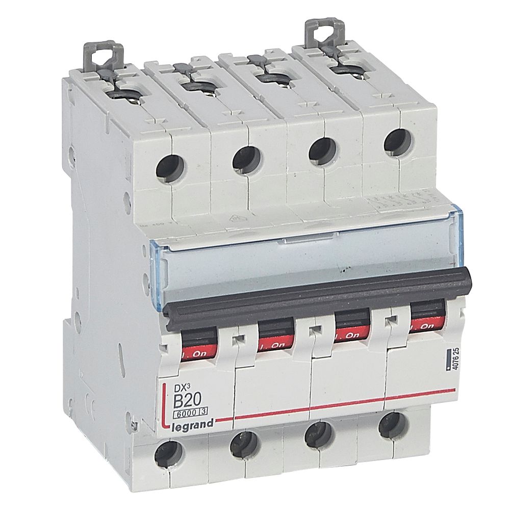 Автоматичен прекъсвач DX3 4P 20A крива B 6kA Legrand