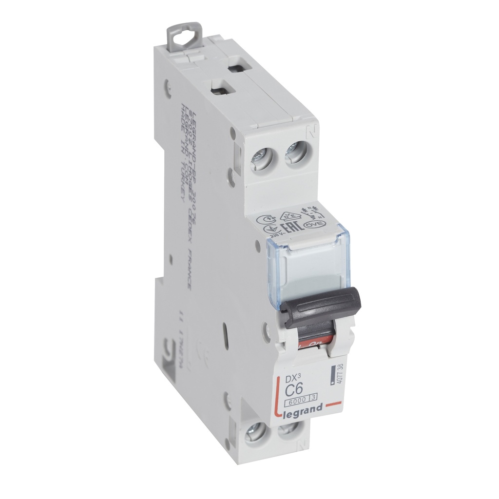 Автоматичен прекъсвач DX3 1P+N 6A крива С 6kA Legrand
