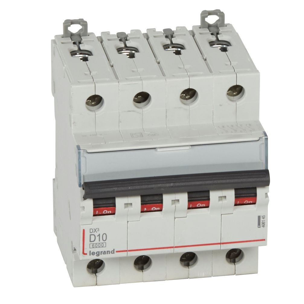 Автоматичен прекъсвач DX3 4P 10A крива D 6kA Legrand