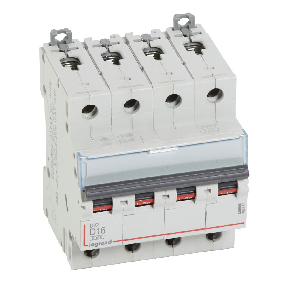 Автоматичен прекъсвач DX3 4P 16A крива D 6kA Legrand